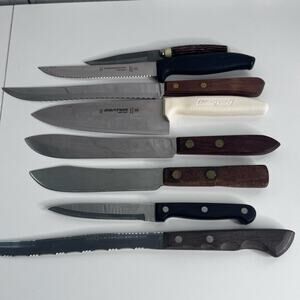 Bundle of 8 Knives Dexter Russell Sani, Ecko Vandium, Royal, La Sauvage Vintage